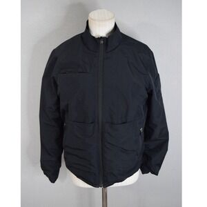 FIGS Scrub Jacket Small Black Full Zip Utility W19OW1003 Womens Scrub Top